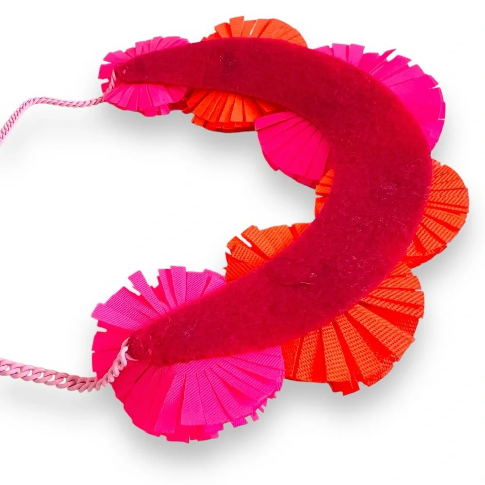 CREWCUTS J. Crew Kids Floral Colorful Necklace Pink Orange One Size